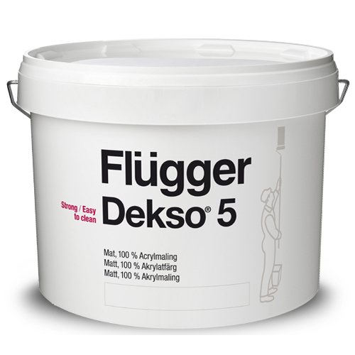 

Краска латексная акриловая Flugger Dekso 5 (Base 4), белая матовая