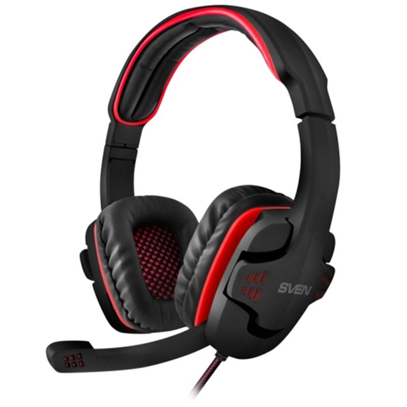 

Наушники гарнитура накладные Sven AP-G855MV Black/Red