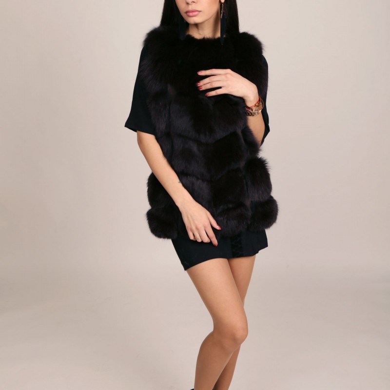 

Жилет из меха песца Miss Lora Ромбы One Size Коричневый (8726)