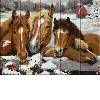 

Картина раскраска на дереве ArtStory ASW052 Лошади 30 х 40см
