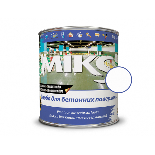 

Краска для бетонных поверхностей Miks белая