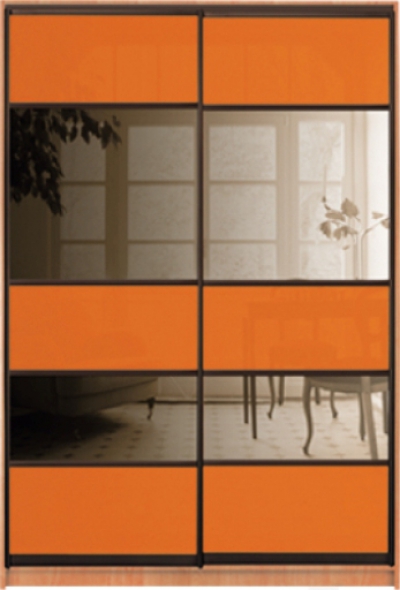 

Шкаф купе Luxe Studio Стандарт-3 Цветной комбинированный фасад-12 1300x2000x600 двухдверный