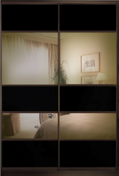 

Шкаф купе Luxe Studio Стандарт-3 Цветной комбинированный фасад-19 1600x2000x600 двухдверный