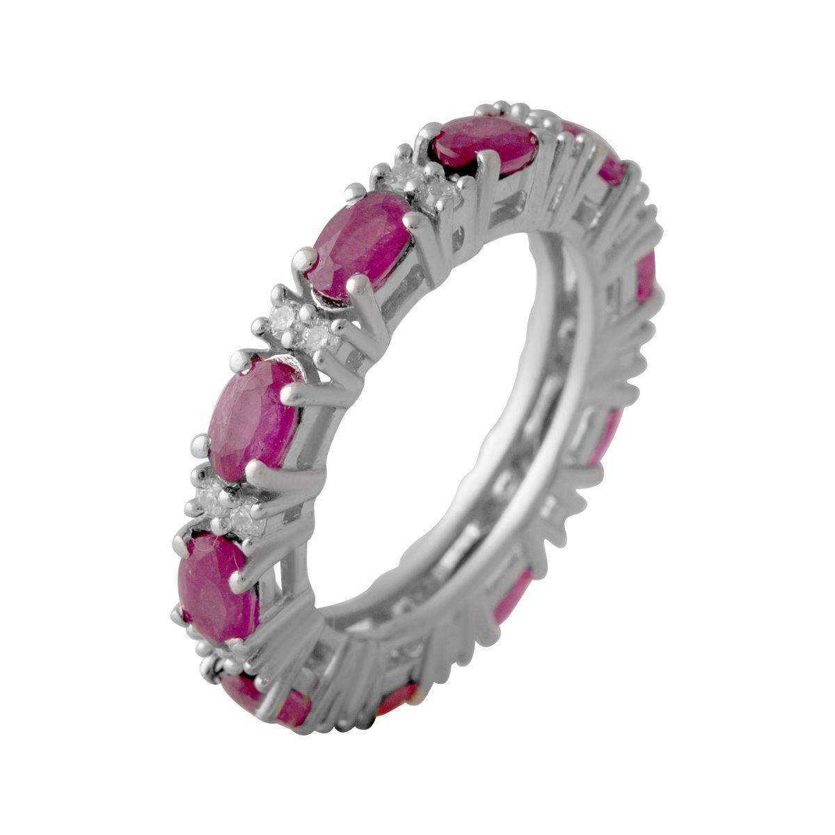 Серебряное кольцо SilverAlex с натуральным рубином 17 размер