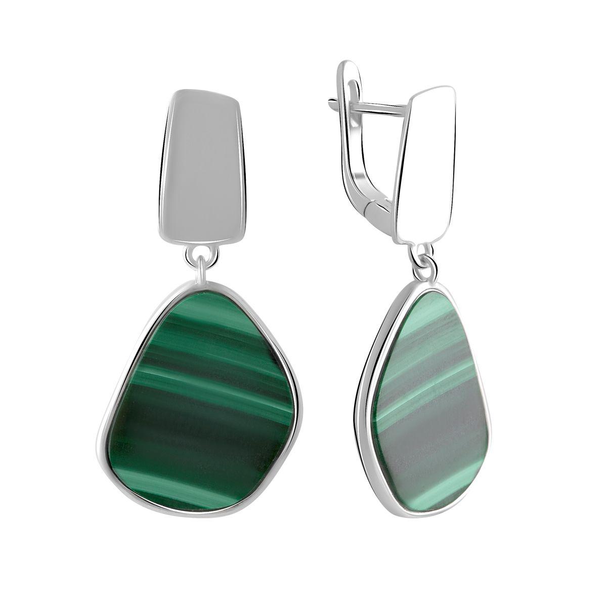 

Серебряные серьги SilverAlex с малахитом