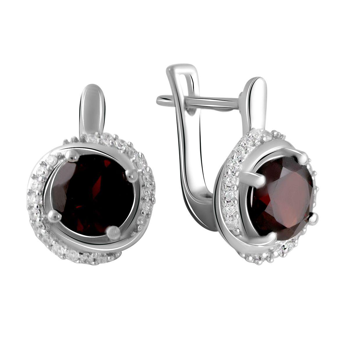 

Серебряные серьги SilverAlex с натуральным гранатом