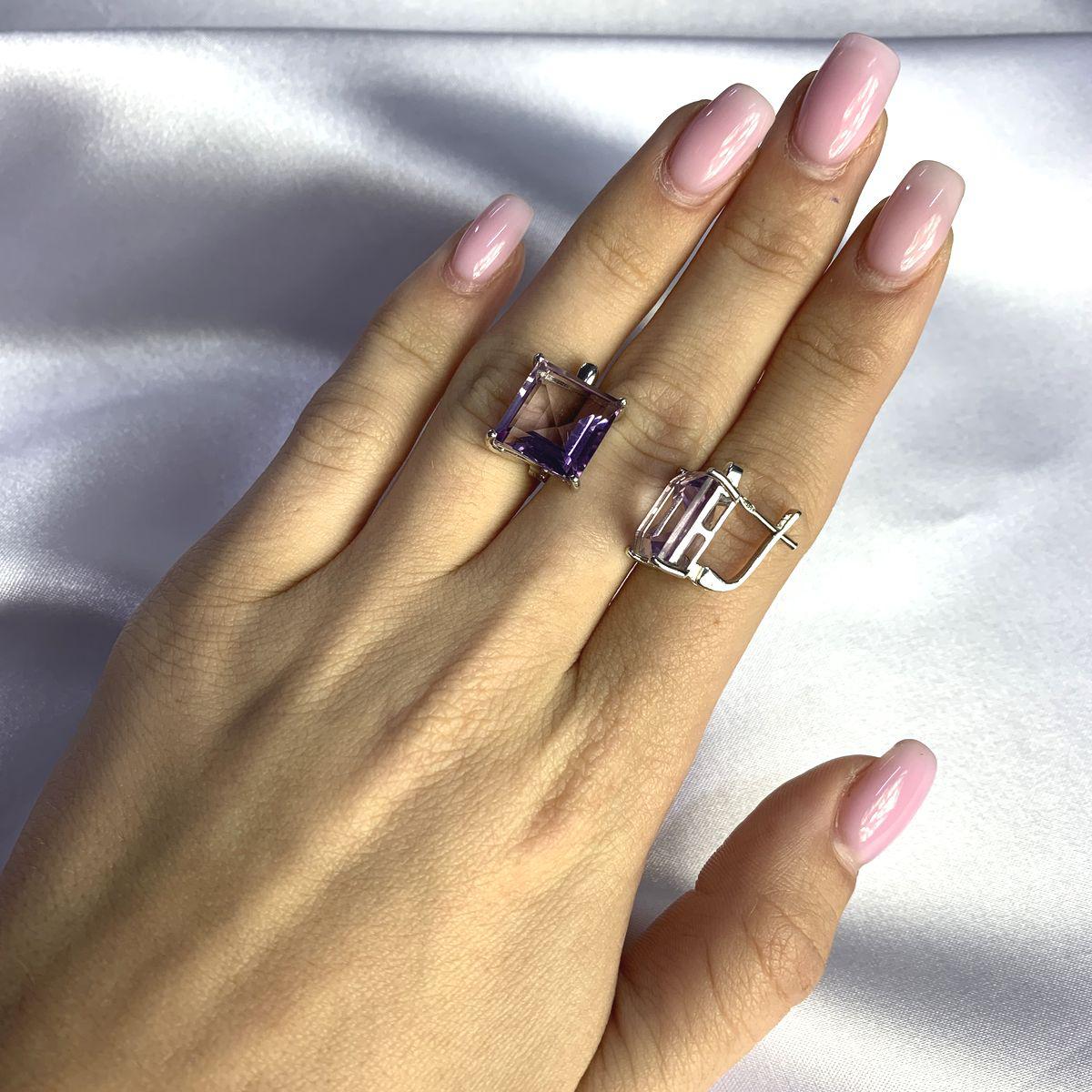 

Серебряные серьги SilverAlex с натуральным аметистом