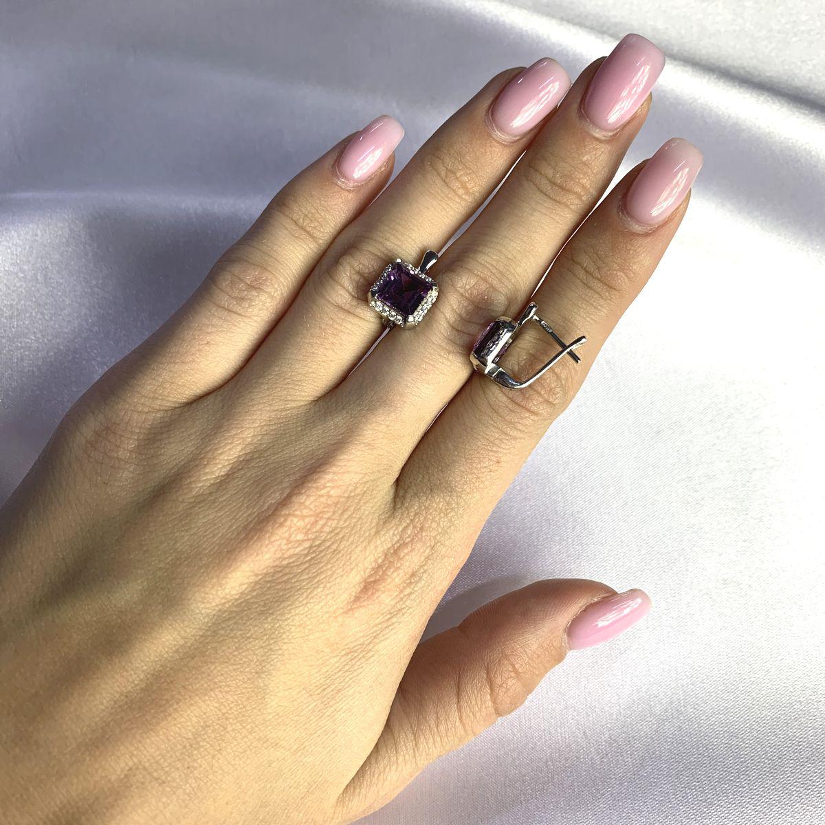 

Серебряные серьги SilverAlex с олександритом