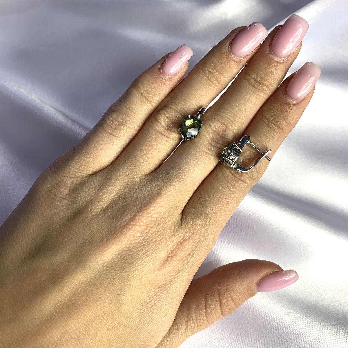 

Серебряные серьги SilverAlex с натуральным мистик топазом