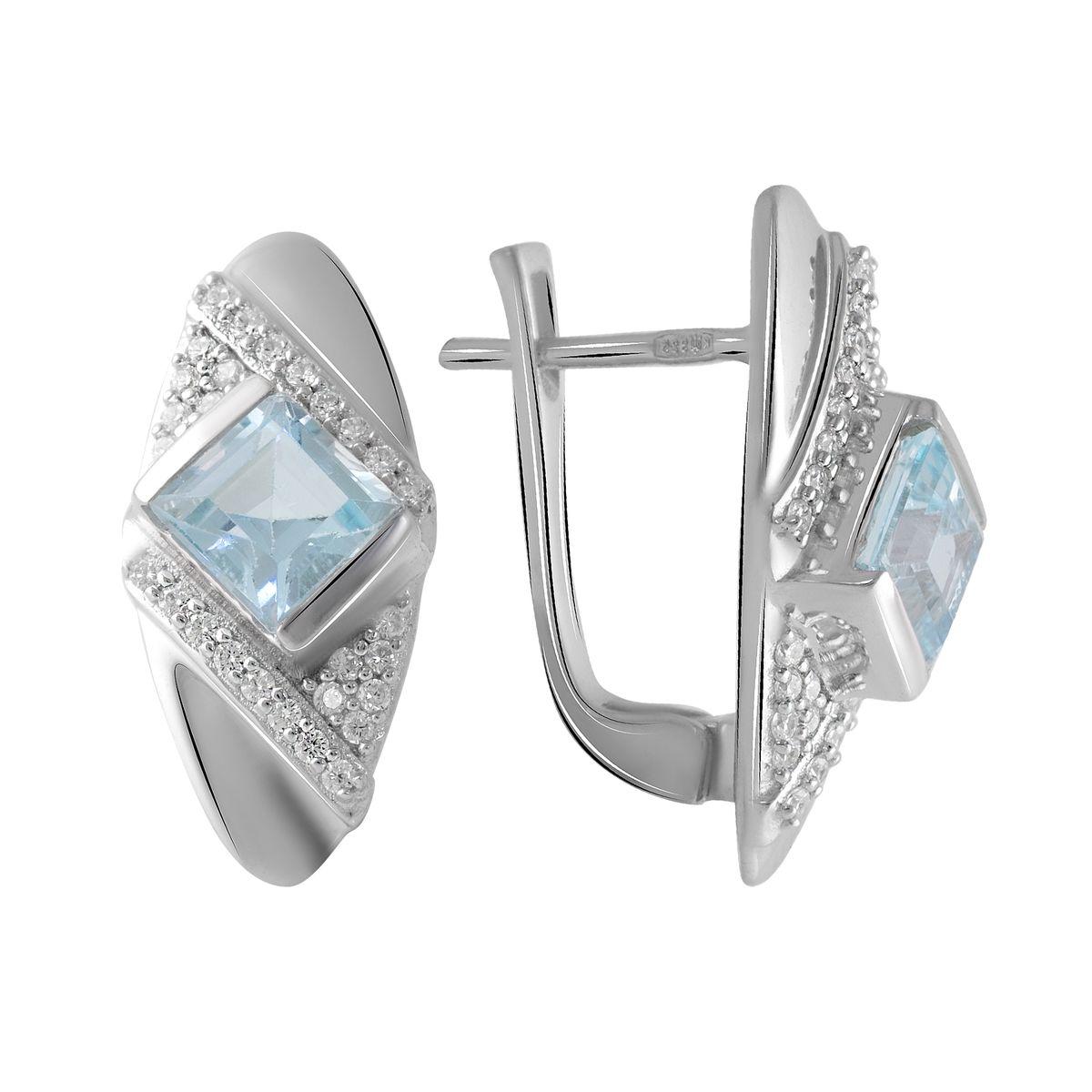 

Серебряные серьги SilverAlex с натуральным топазом