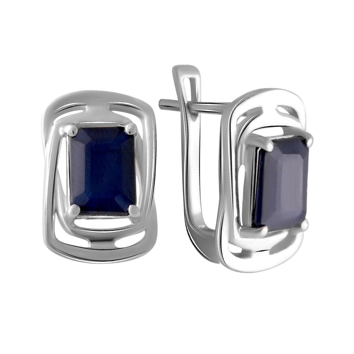 

Серебряные серьги SilverAlex с натуральным сапфиром