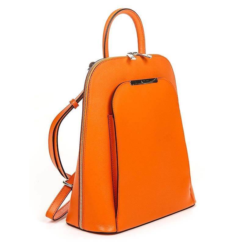

Городской кожаный рюкзак Italian Bags Оранжевый