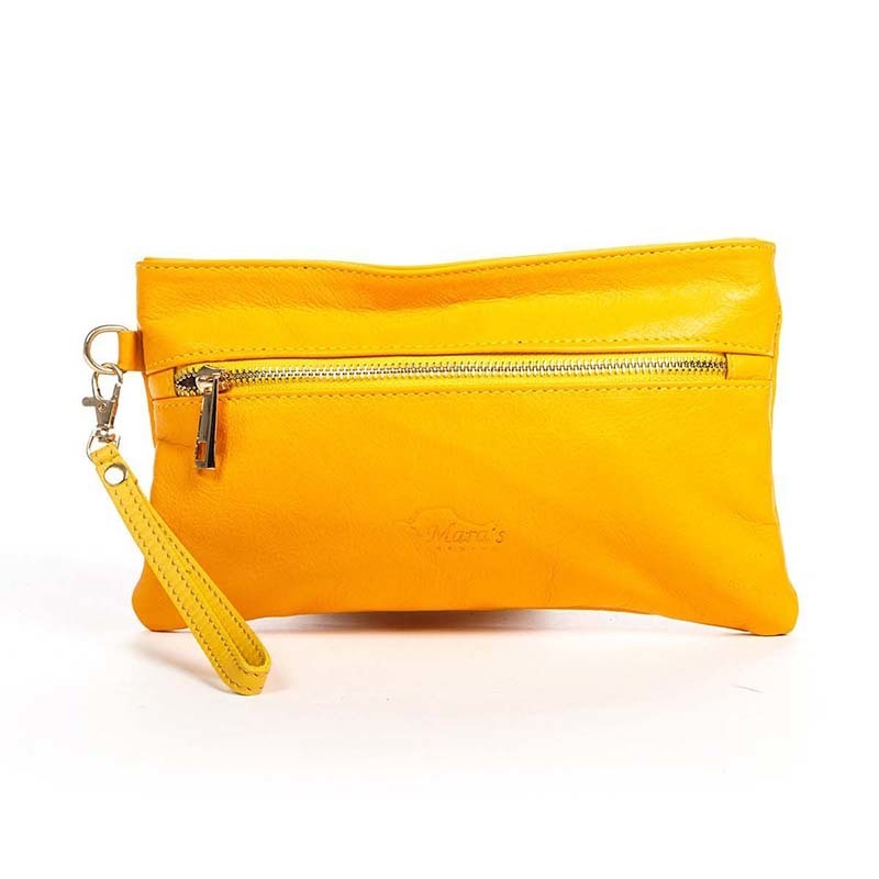

Клатч кожаный Italian Bags Желтый
