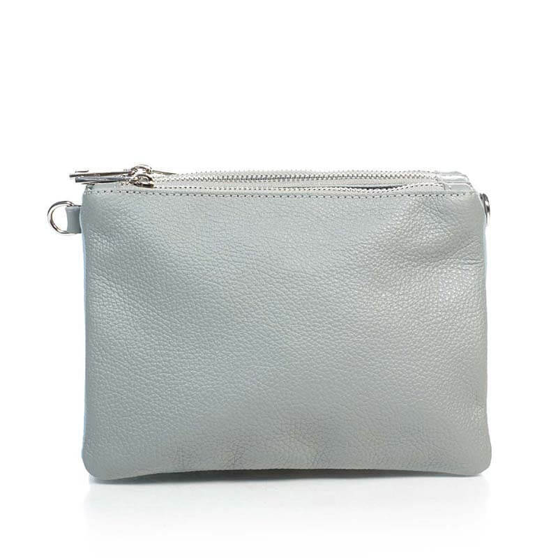 

Кожаный клатч Italian Bags Серый
