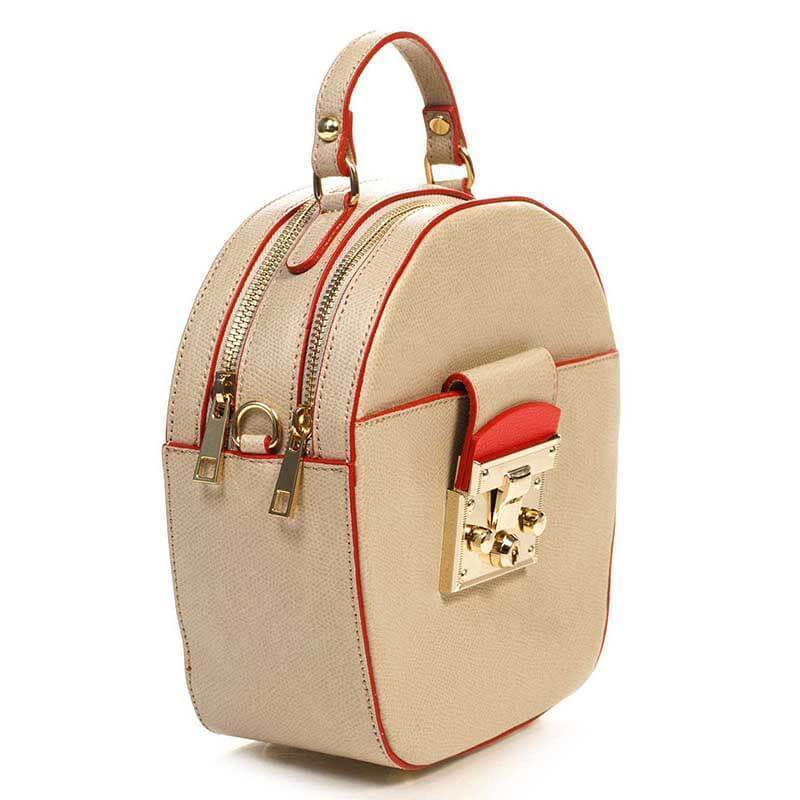 

Кожаный клатч Italian Bags Таупе