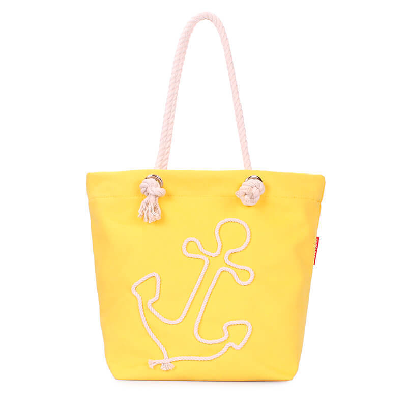 

Женская летняя сумка Poolparty с якорем Желтая (anchor-yellow)