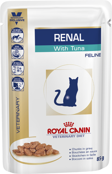 

Лечебный влажный корм для котов Royal Canin Renal With Tuna Feline 12 шт(упаковка) (4067001up)