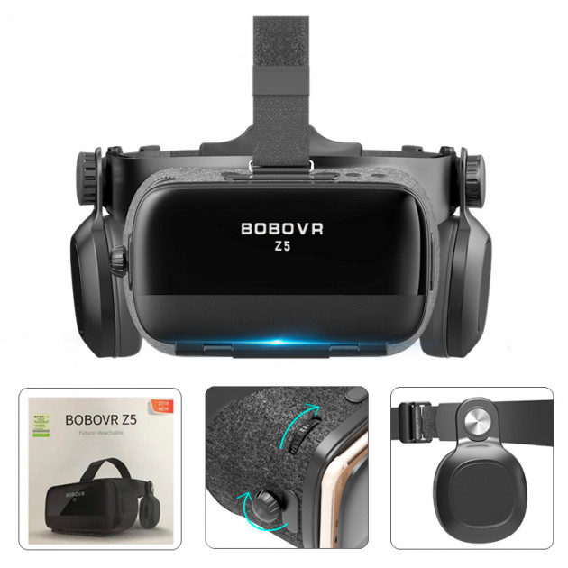 

Очки виртуальной реальности BOBOVR Z5 с наушниками + пульт Black