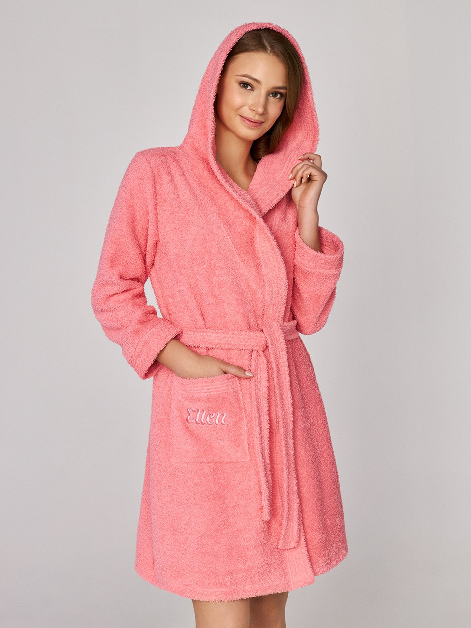 

Халат женский ELLEN LDG 101 /001  розовый, Халат женский ELLEN LDG 101 /001 S розовый