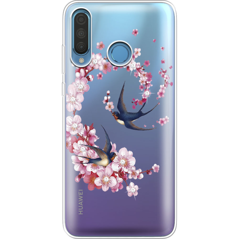 Силиконовый чехол BoxFace Huawei P30 Lite Swallows and Bloom (936872 ...