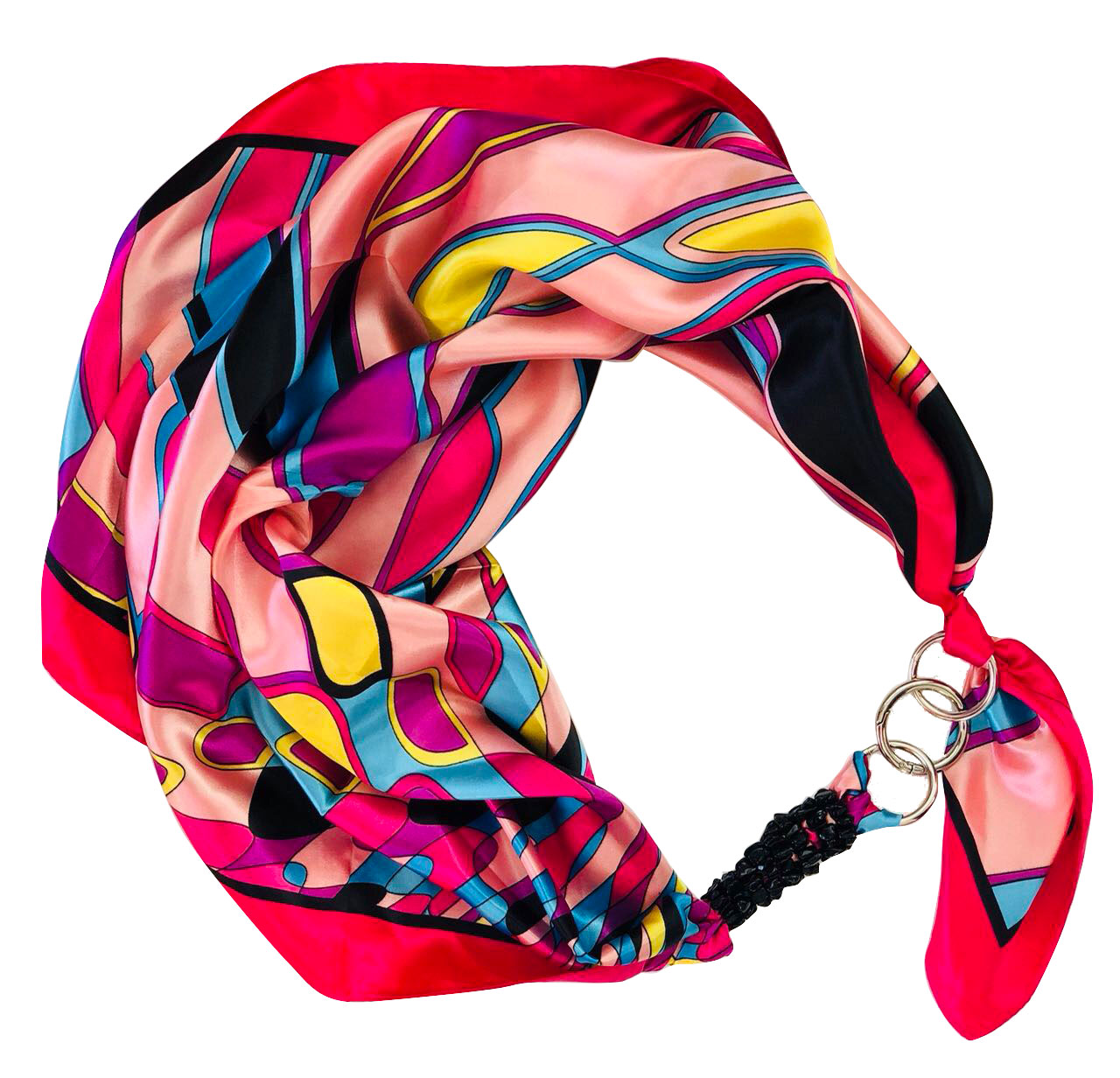 

Платок атласный My Scarf, 90 × 90 см, красно-розовый (АБ-006)