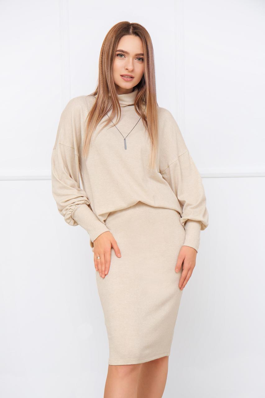 

Женский костюм с юбкой Fashion Girl "Delirium" 50-52 бежевый