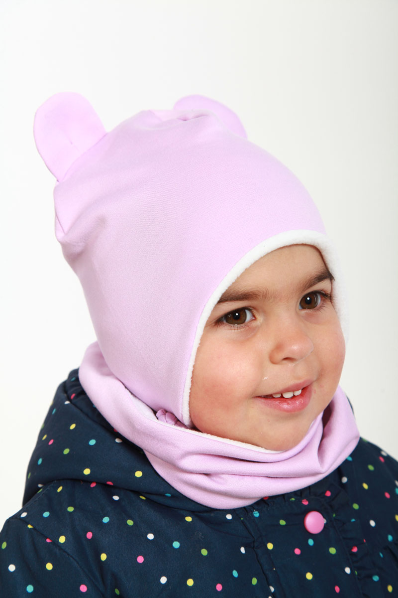 

Шапка и снуд Мишка Beeba 48-50р. Лиловый 1665