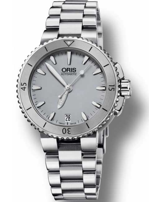 

Часы Oris 0173376524143-0781801P Aquis Damen 36mm 30ATM