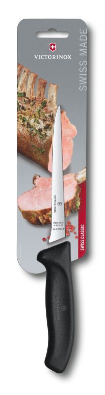 

Кухонный нож Victorinox SwissClassic Boning Flex 15см с чёрной ручкой (блистер) (68413.15B)