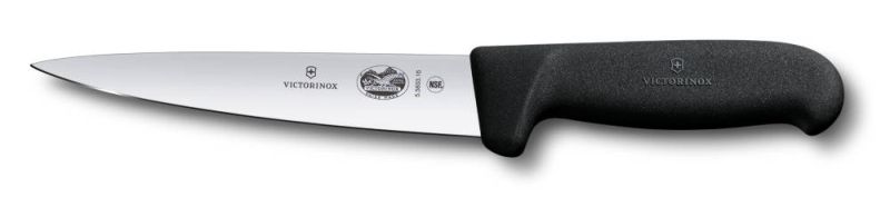 

Кухонный нож Victorinox Fibrox Sticking 16см с чёрной ручкой (55603.16)