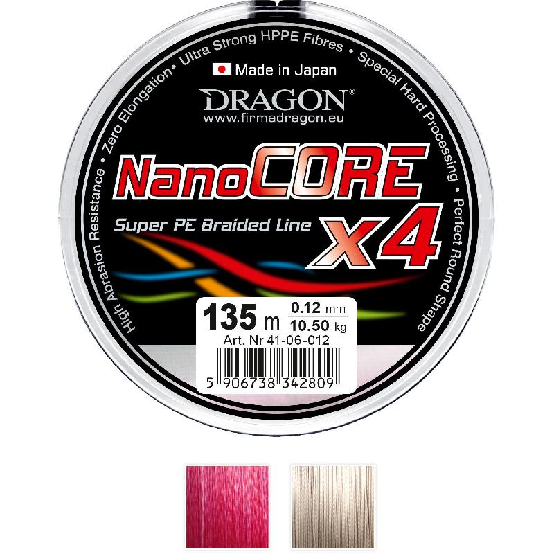 

Шнур рыболовный Dragon NanoCORE X9 135м / 0,1мм / 8кг (PDF-41-06-810)