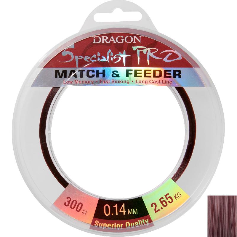 

Леска рыболовная Dragon Specialist Pro Match & Feeder 300м / 0,2мм / 5,7кг (TDC-31-09-020)