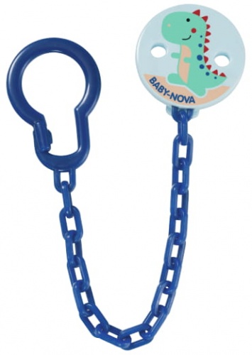 

Держатель для пустышки (клипса на цепочке), голубой, Baby-Nova (12-70912)