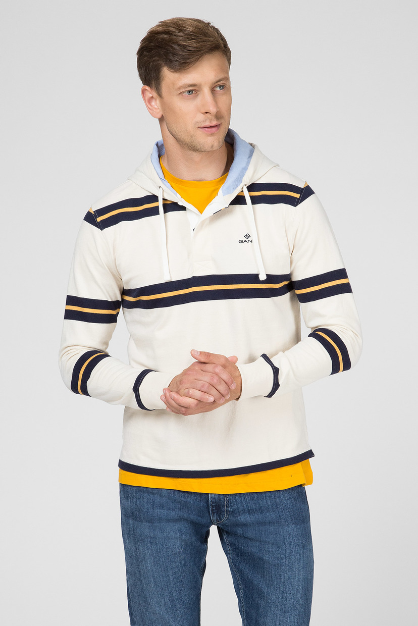 

Мужское светло-бежевое худи в полоску RUGGER HOODIE Gant XXL 2007013