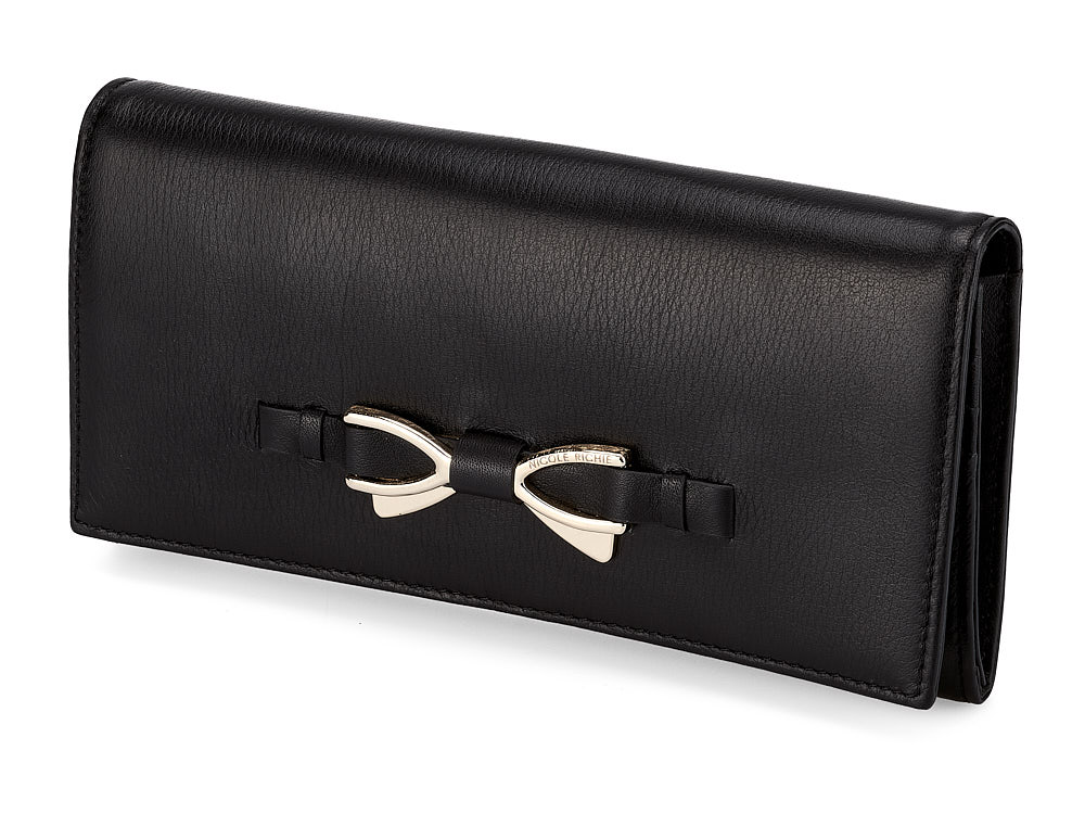 

Кожаный женский кошелек Nikole Richie 1404 A Black чёрный