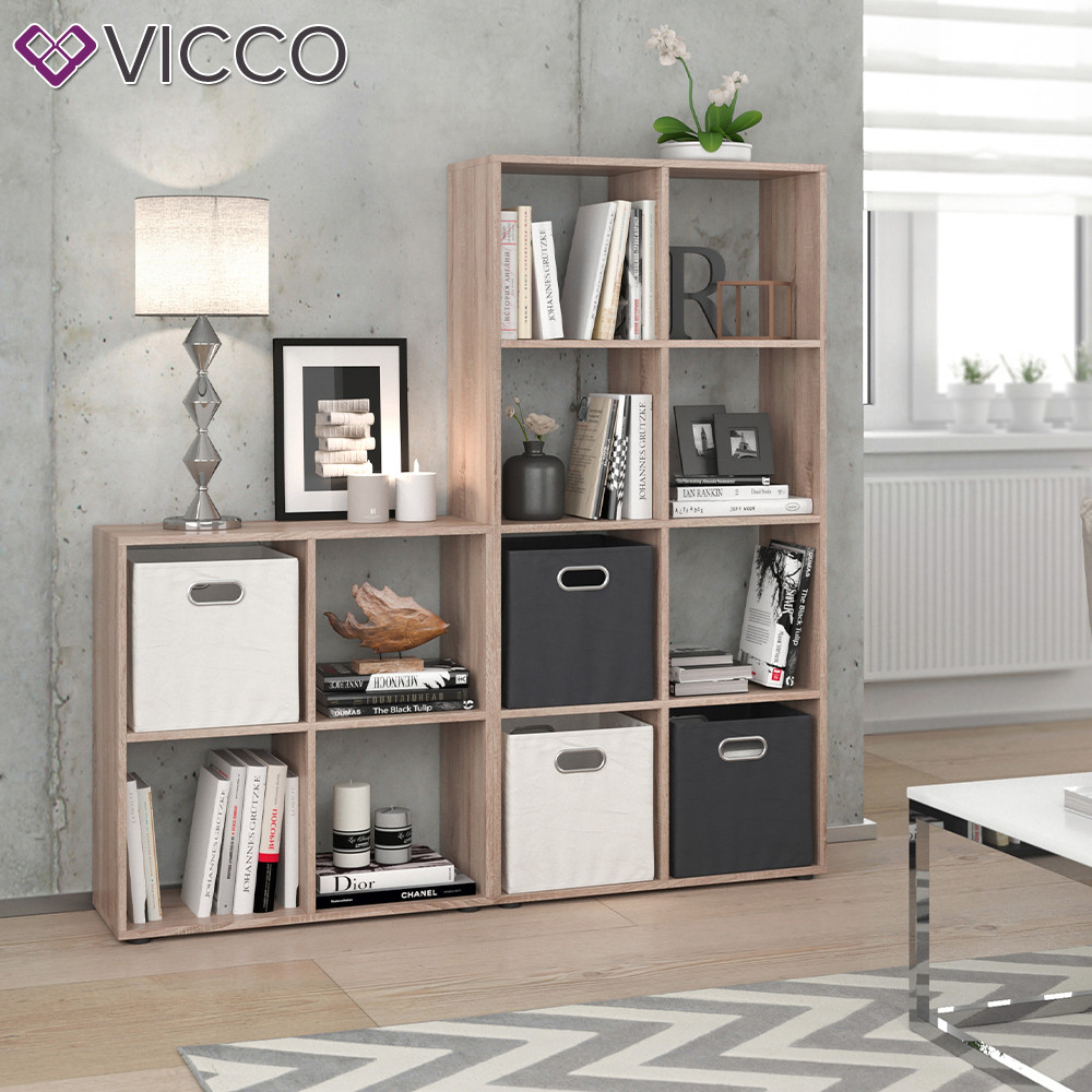 

Шкаф перегородка Vicco Scutum, 8 полок, 143x70 сонома