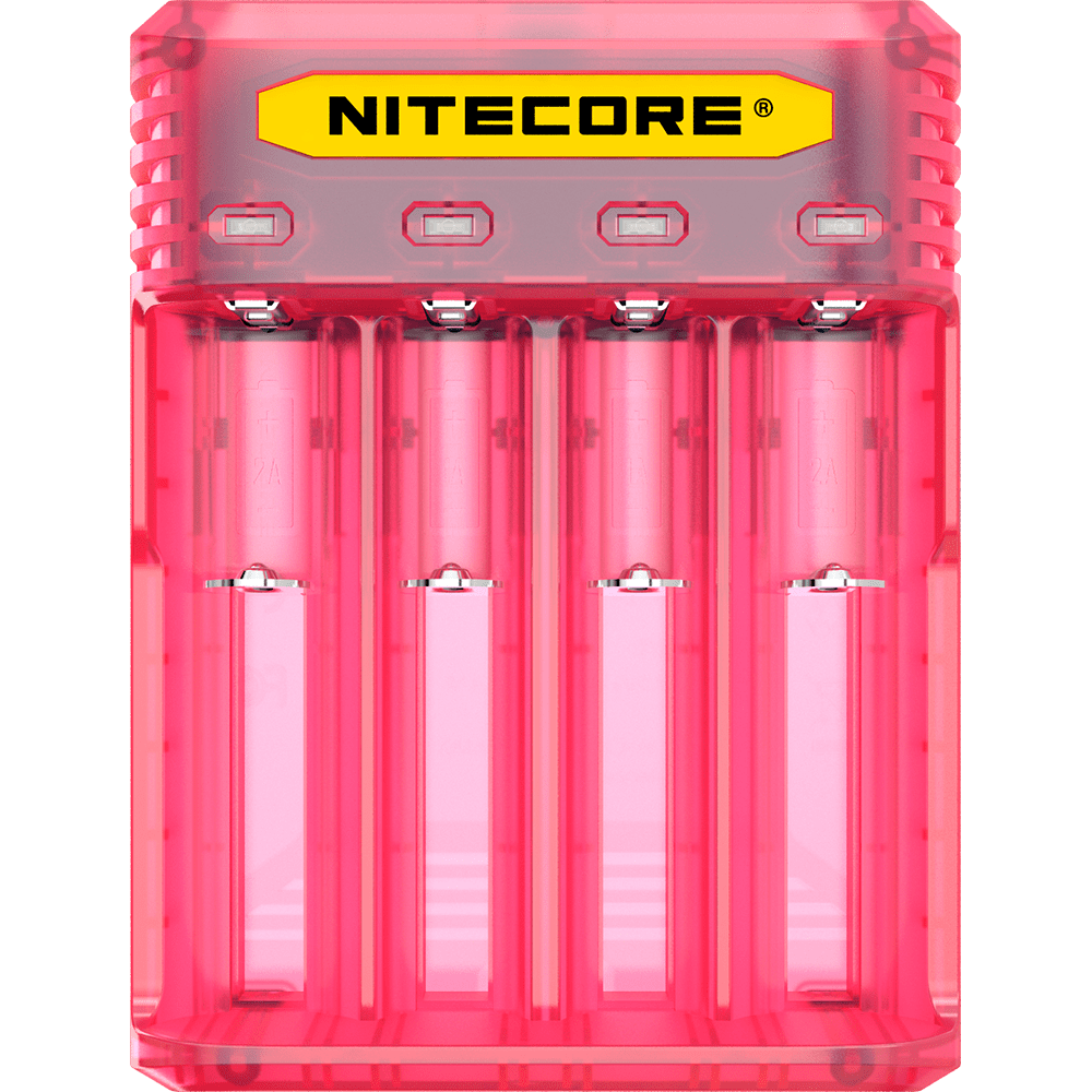 

Зарядное устройство Nitecore Q4 четырехканальное, розовое