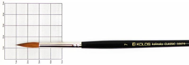 

Кисть колонок Rosa Classic 3007R Kolos круглая №7 кор. ручка (4823064900644)