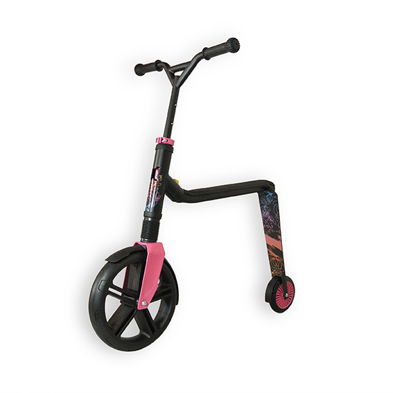 

Самокат детский Scoot&Ride Highway ganster черно-розовый