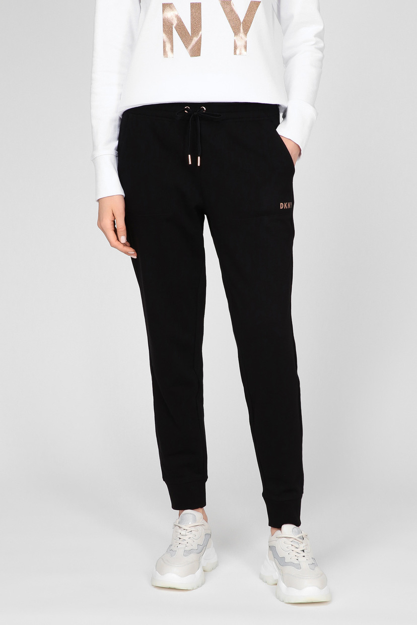 

Женские черные джоггеры TERRY METALLIC LOGO DKNY S DP0P2607