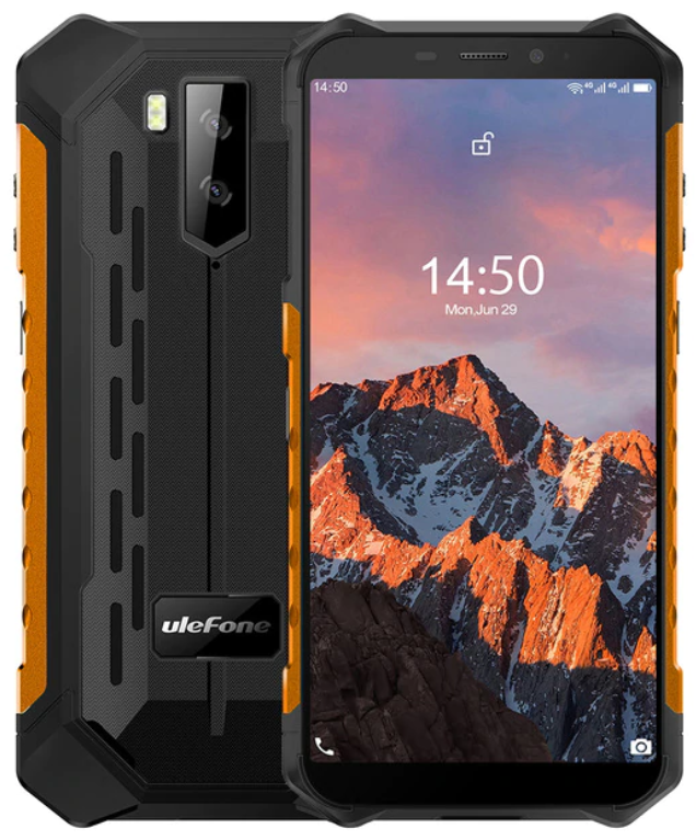 

UleFone Armor X5 Pro 4/64 Gb orange IP68, 5.5", Helio A25, 3G, 4G, NFC