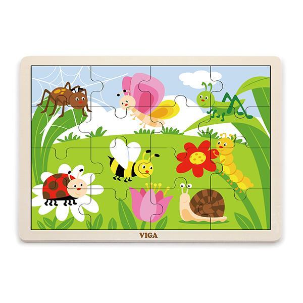

Пазл Viga Toys Насекомые, 16 элементов (51450)