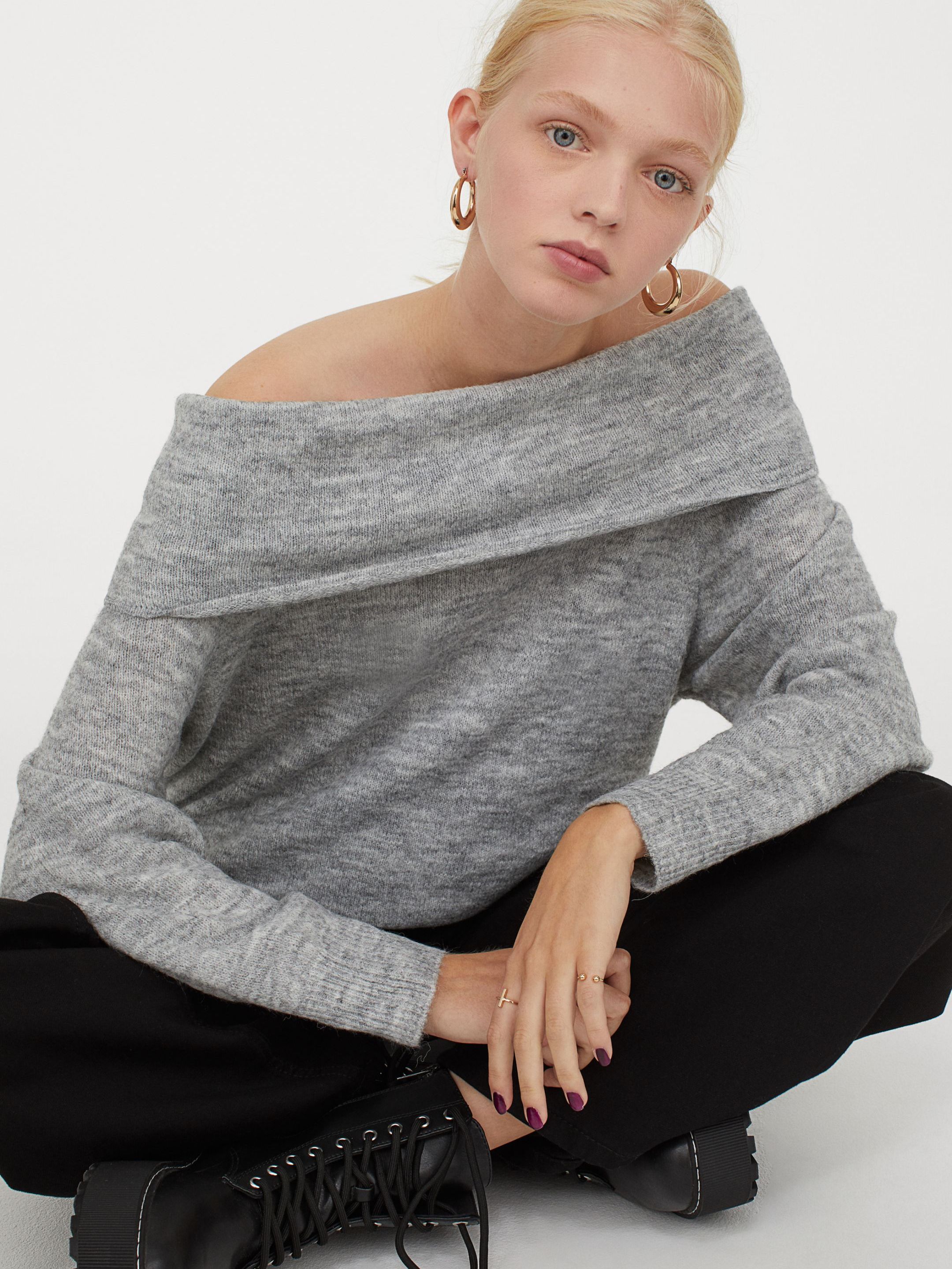 

Джемпер H&M 5392910 S Серый меланж