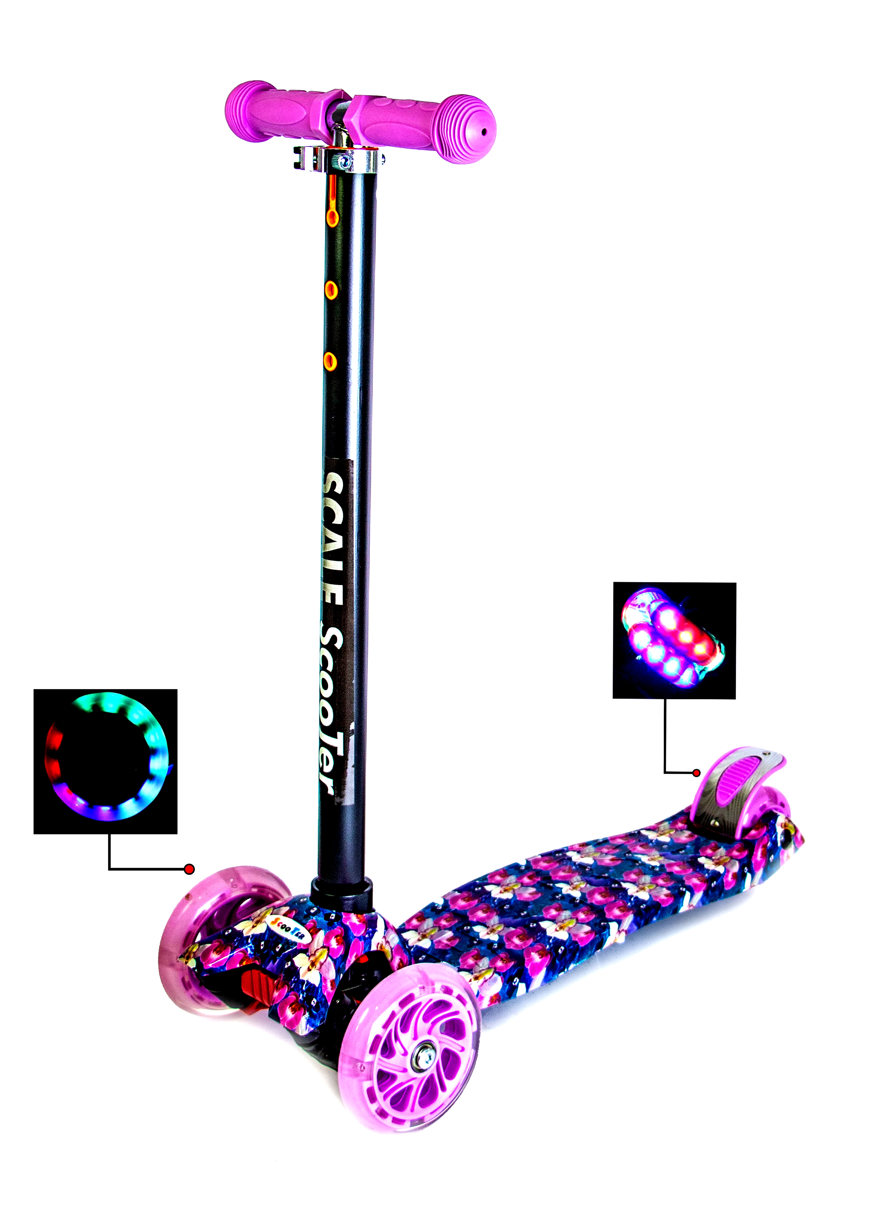 

Самокат Scooter Maxi Орхидея Розовый