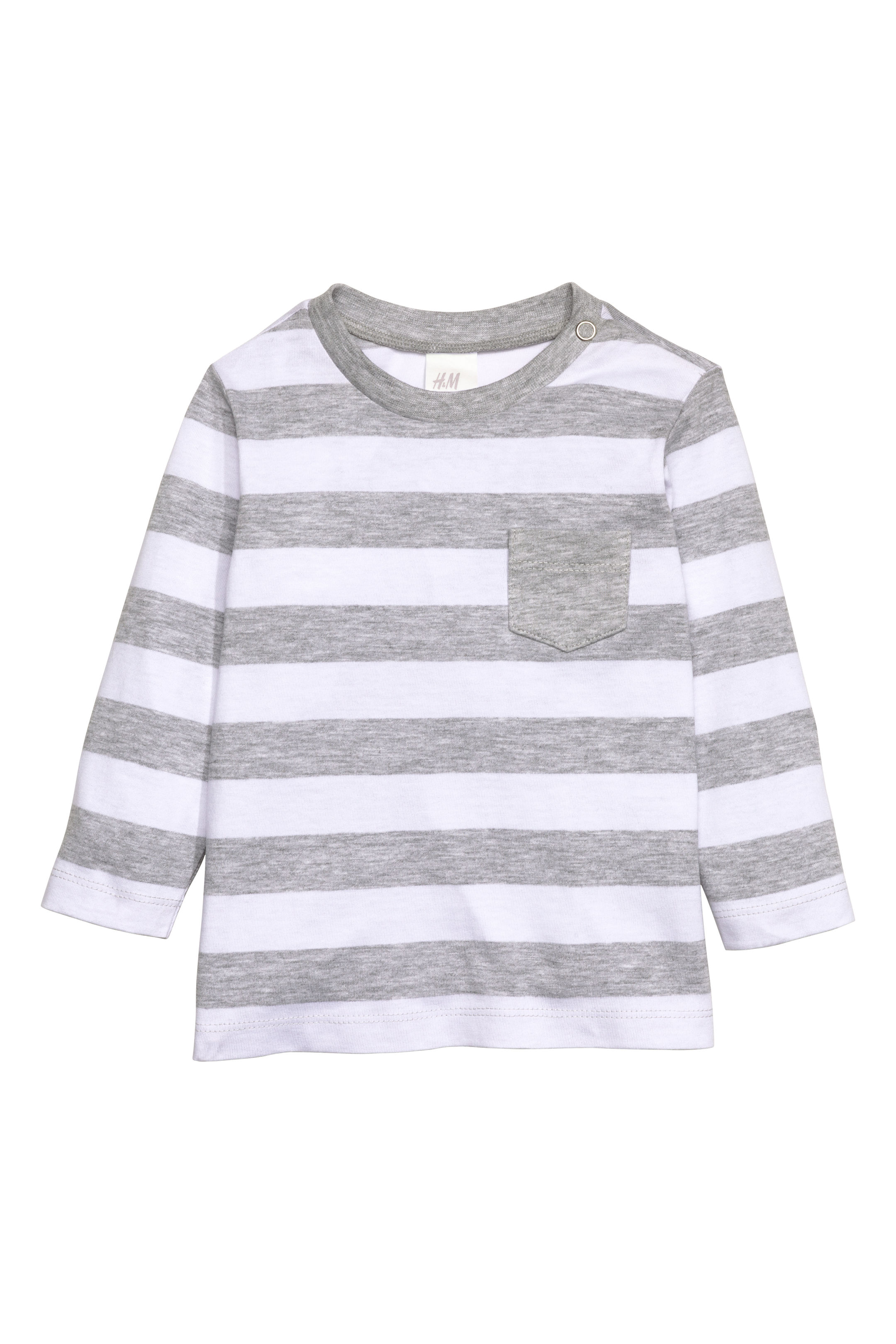 

Лонгслив H&M 56см бело серый 3189513