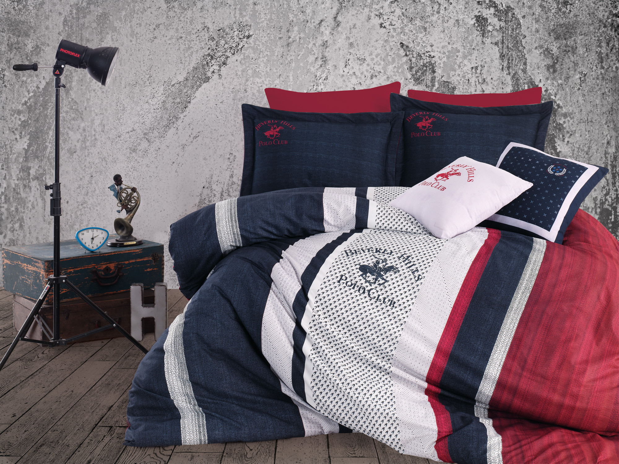 

Двухспальный комплект постельного белья Beverly Hills Polo Club Мульти