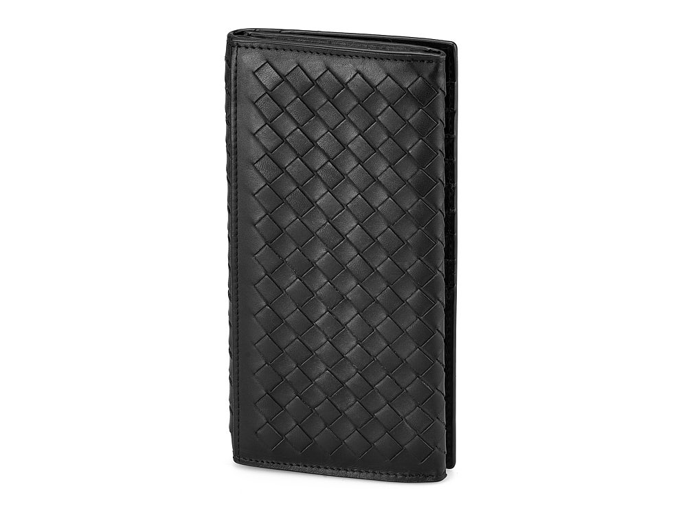 

Кожаный плетеный кошелек LeGRAND collection 9104 чёрный