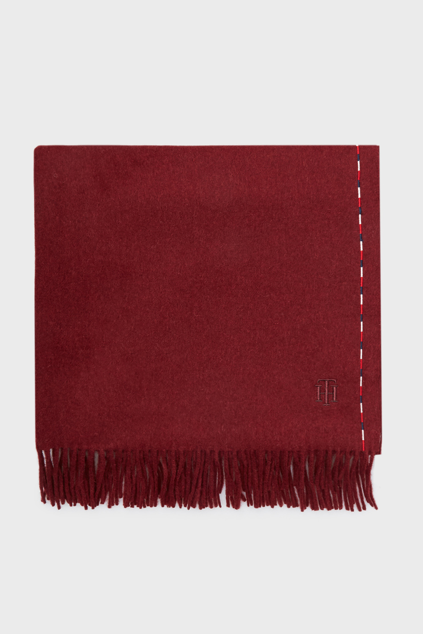 

Женский бордовый шерстяной шарф Tommy Hilfiger OS AW0AW08777