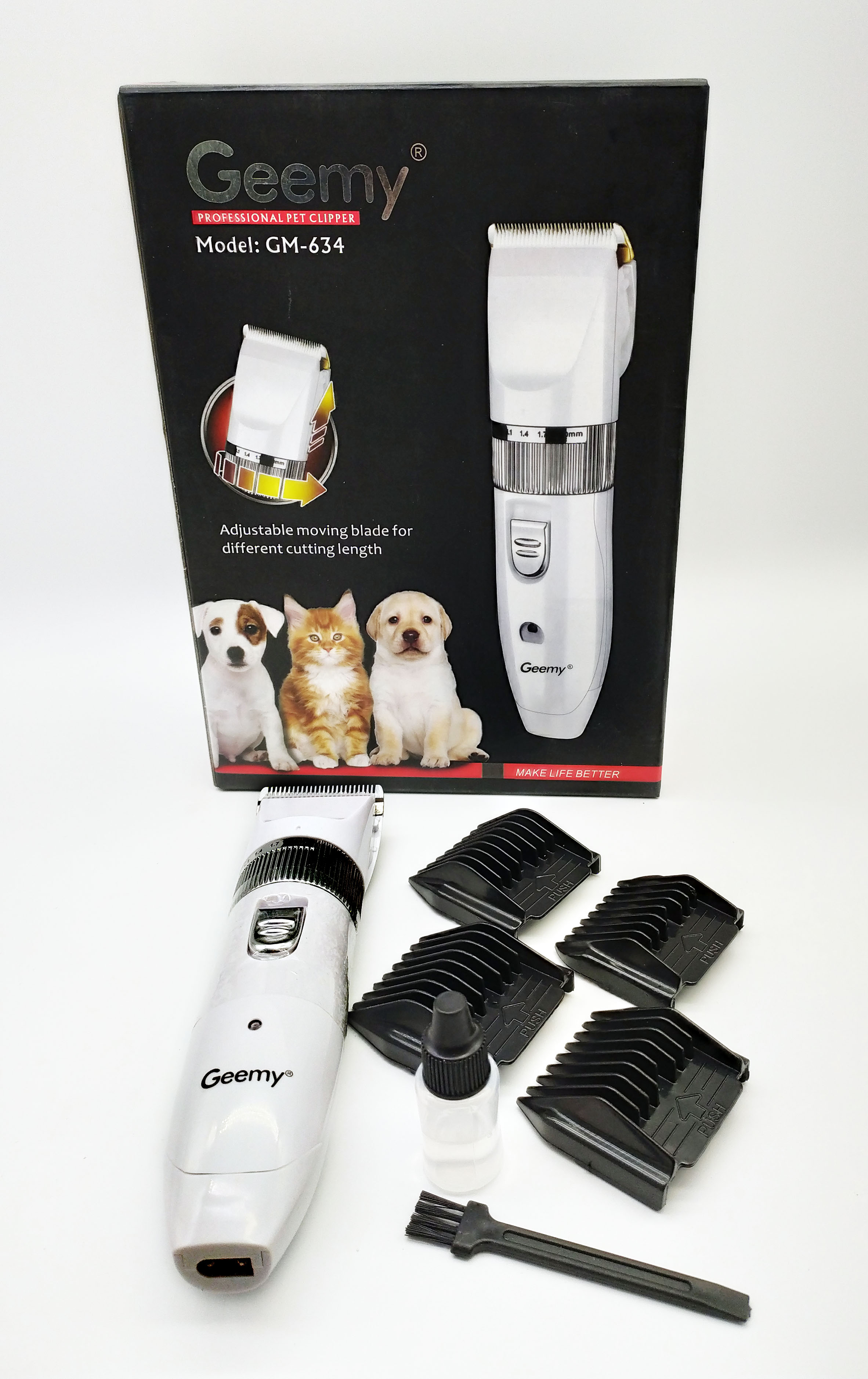 

Машинка для стрижки животных Gemei GM 634 USB на аккумуляторе White