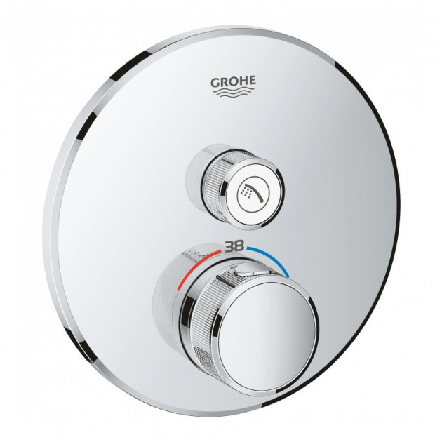 

Термостат Grohe Grohtherm SmartControl внешняя часть на 1 выход (29118000)